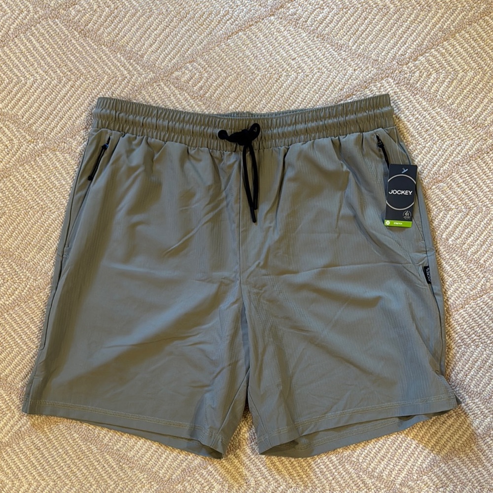 Jockey Olive Performance Shorts NWT